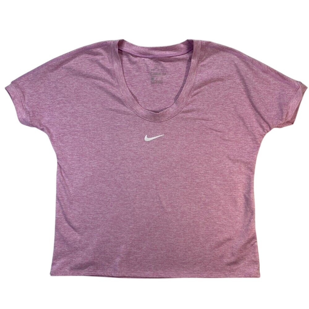 Nike Dri-FIT Loose Fit Top center swoosh Athletic T-Shirt Activewear‎ Size S